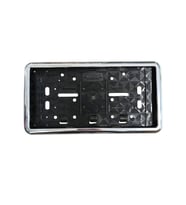 Çerçeveli Dikdörtgen Plakalık Plaka Altlığı Krom Nikelajlı 32X17cm 1 Adet