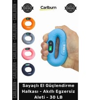 #ElYayı Dijital Ekranlı Silikon Sayaçlı El Güçlendirme Halkası Akıllı Egzersiz Aleti 30 LB