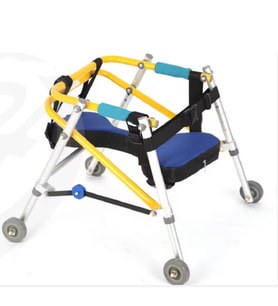 Çocuk Ters Walker (ÇOCUK BOYU XLARGE :110 – 130 CM) Geriye Frenli Bacak Arası Pedli Katlanabilir Yürüteç