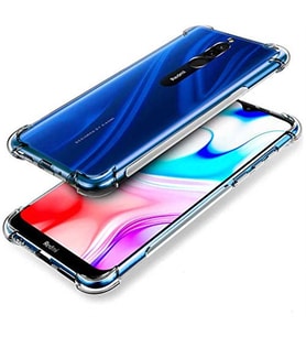 Coverzone Xiaomi Redmi 8 ile uyumlu K?l?f Z-Nitro Anti Shock Silikon Kapak Kamera Korumal? Anti?ok Airbag K�?e Korumal? Silikon ?effaf K?l?f