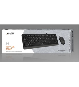 A4 Tech F1010 Q Usb Gri Fn-Mm Klv+Optik Mouse Set (Beyaz)
