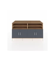 Kronos Konsol 6 Raflı 4 Kapaklı 176x59x99 Çam-Antrasit
