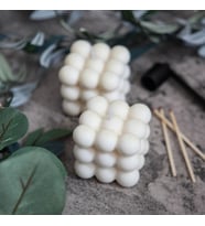 Soya Wax 2'li Vanilya Kokulu Büyük Bubble Set Mum