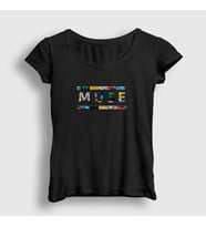 Presmono Kadın Siyah Logo V2 Muse T-Shirt 70247tt