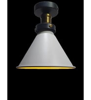 MYLİGHTS  RETRO RUSTİK  BEYAZ  İÇİ ALTIN PLOFONYER AVİZE ARMATÜR 18 CM EN (Siyah)