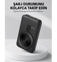 LCD Ekranlı Kablosuz Powerbank Type C ve USB Çıkışlı Yeni Nesil