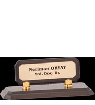 ODAK KUPA - Ahşap ve Cam Masa İsimlikleri - YZ-003 A - 10 cm