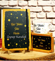 Kişiye Özel Bir Yıldız Gibi Parla Tasarım Not Defteri Ve Kupa Yeni İş Hediyesi