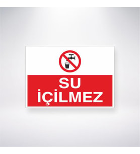 Su İçilmez 21x28 Arkası Yapışkanlı Levha