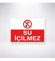 Su İçilmez 21x28 Arkası Yapışkanlı Levha
