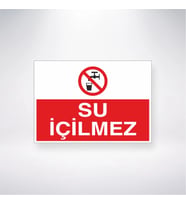 Su İçilmez 21x28 Arkası Yapışkanlı Levha
