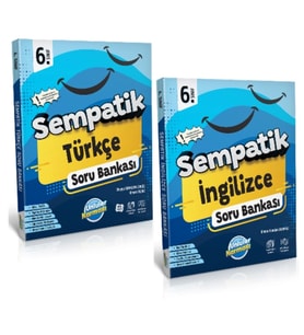 ÜNLÜLER KARMASI Sempatik 6. Sınıf Türkçe + İngilizce Soru Bankası (2 Kitap)