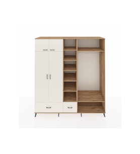 Kronos Dolap 12 Raflı 2 Çekmeceli 2 Askılı 220x59x243 Çam-Aytaşı/Aytaşı