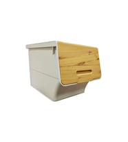 Motek Patateslik Soğanlık Tekerlekli Organizer Çok Amaçlı Saklama Kutusu 1X33 Lt Bambu+Krem