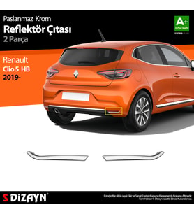 Renault Clio 5 Krom Reflektör Çıtası 2 Prç. 2019 Üzeri