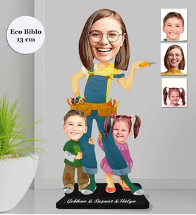 Kişiye Özel Aile Ahşap Eco Biblo -9