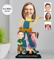 Kişiye Özel Aile Ahşap Eco Biblo -9