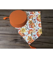 BALKABAĞI DESENLİ RUNNER & SUPLA (Çok Renkli)