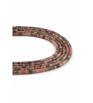 Rodonit Doğal Taş Silindir Kesim 4x4mm Dizi