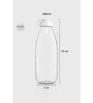 Renga Milky 1000 ml Cam Şişe 181009 Fuşya (Beyaz)