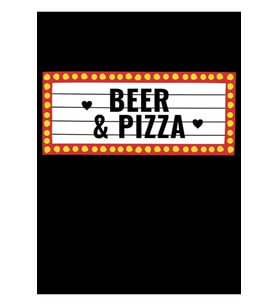 Bira ve Pizza Bu Gece Çalan Şey Tablo Ahşap Poster Dekoratif