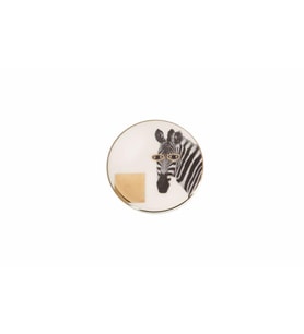 Porland Wild Life Zebra Bardak Altlığı 10x10 cm 04ALM006624 (Beyaz)
