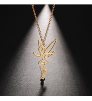 Kişiye Özel 925 Ayar Gümüş Peri Kolye (Gold)
