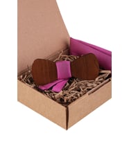 Pembe Ahşap Papyon AHP444