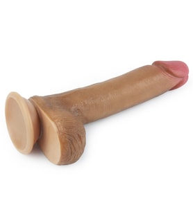 Cilt Dostu Malzemeden Üretilmiş 20 Cm Güçlü Vantuzlu Realistik Penis