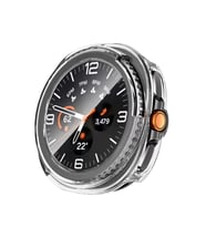 Samsung Galaxy Watch 8 Uyumlu Classic 46mm Sert PC Kasa ve Ekran Koruyucu Zore Watch Gard 39 (Şeffaf)