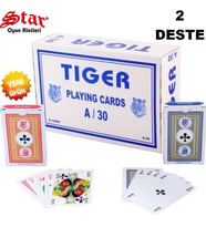 İskambil Kağıdı Star Oyun 2 lİ Set Tiger Oyun Kağıdı İskambil Kağıdı Poker Kağıdı 2 Deste Stoktan