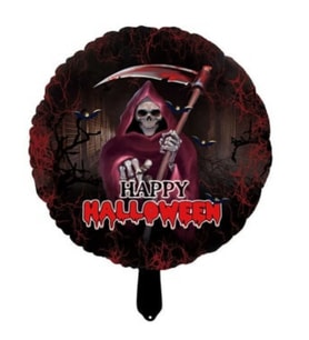 Cadılar Bayramı Oraklı Iskelet Happy Halloween Folyo Balon