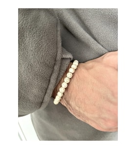 Erkek - Çok Şık Jade Doğal Taşı Bileklik  Handmade