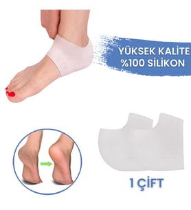 Silikon Topuk Çorabı Yüksek Kalite Topuk Gömleği Diken Çorabı Tabanlık Silikon Çatlak Koruyucu