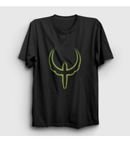 Presmono Unisex Siyah Logo Oyun Quake 4 IV T-Shirt 511430tt