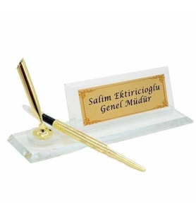 Kristal Cam Kalemli Masa İsimliği, sevgiliye hediye, yıldönümü hediyesi, geçmiş olsun hediyesi, yeni iş hediyesi, anneye hediye, babaya hediye, resimli hediye