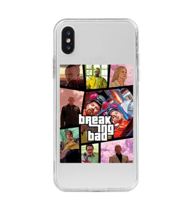 Iphone X ve XS Uyumlu Breaking Bad Gta Tasarımlı Şeffaf Telefon Kılıfı
