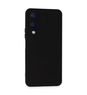Vivo Y17s Kılıf Nano İçi Kadife Silikon - Siyah