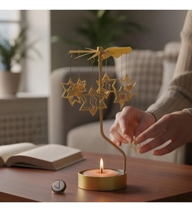 Yıldız Temalı Tealight Mumluk – Dekoratif Masa Üstü Aksesuar
