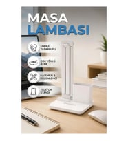 Çocuklar İçin LED Masa Lambası Telefon Standlı Kalemlikli Ayarlanabilir Işık