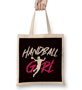 Handball Girl Player Handballer Ball Sports Team Coach Game Bez Çanta Uzun Saplı