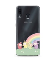 Samsung Galaxy A20/A30 Uyumlu Teletubbies Desenli Şeffaf Telefon Kılıfı