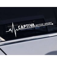 Captiva Yan Cam Sticker Oto Kapı Çıkartma Tuning oto 20 cm x 7 cm yazı 49