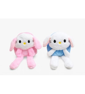 Periboia Işıklı Peluş Oynar Kulaklı My Melody ve Cinnamoroll Sırt Çantası (Karışık)