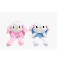 Periboia Işıklı Peluş Oynar Kulaklı My Melody ve Cinnamoroll Sırt Çantası (Karışık)