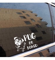 Pug On Board Arabada Pug Cinsi Köpek Koruması Beyaz md2