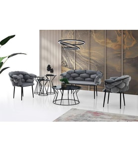 Modern Bekleme Odası Ofis Oturma Grubu Mobilyası Çay Seti 