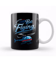 I d Rather Be Flying Retro Helicopter Pilot Kupa Bardak Porselen