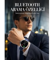 Bluetooth Arama Destekli Uzun Pil Ömürlü Akıllı Saat 3 Kordonlu