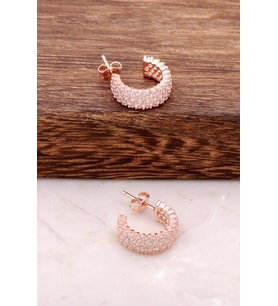 Tamtur Rose Gümüş Küpe 2544